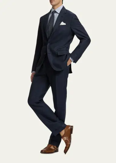 Ralph Lauren Purple Label Men's Gregory Hand-Tailored Plaid Trousers | Thumbnail 2