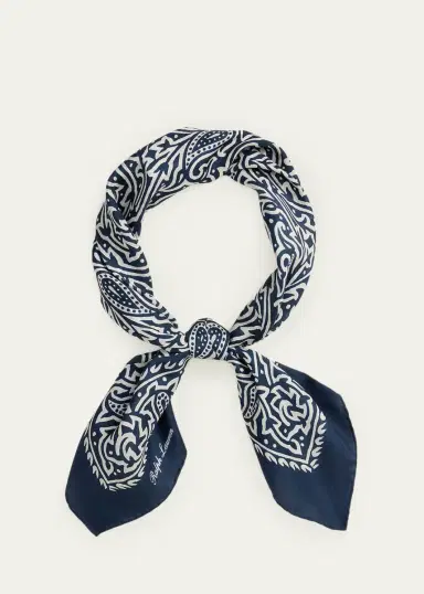 Ralph Lauren Purple Label Men's Print Silk Neckerchief | Thumbnail 5