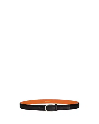 Santoni Men's Cintura Fibbia Suede Round-Buckle Belt | Thumbnail 1