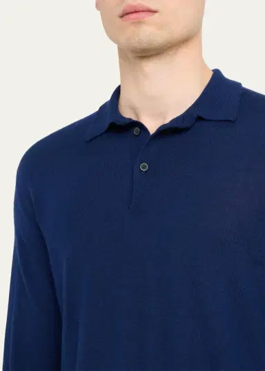 Sease Men's Cashmere Fine Knit Polo-Neck Sweater | Thumbnail 5