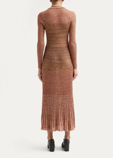 Zimmermann Mouline Rib-Knit Polo Midi Dress | Thumbnail 3 Zimmermann Mouline Rib-Knit Polo Midi Dress | Thumbnail 3
