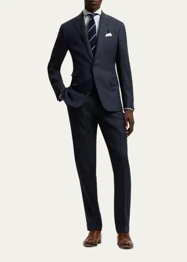 Ralph Lauren Purple Label Men's Kent Hand-Tailored Glen Plaid Wool Suit | Thumbnail 2 Ralph Lauren Purple Label Men's Kent Hand-Tailored Glen Plaid Wool Suit | Thumbnail 2