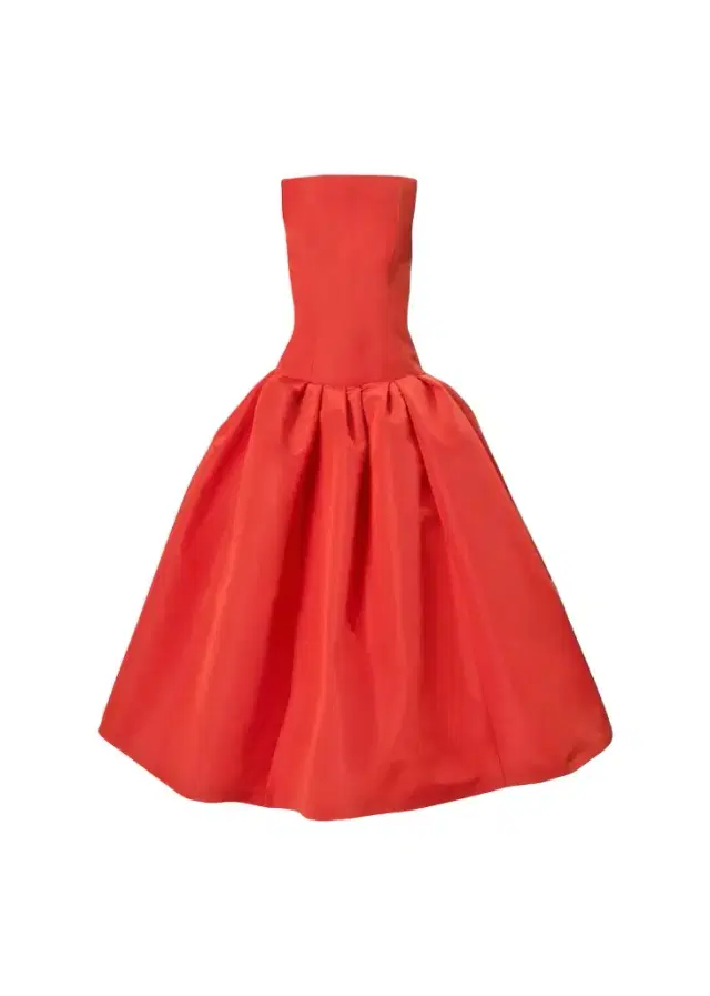 Carolina Herrera Strapless Drop-Waist Flared Silk Midi Dress