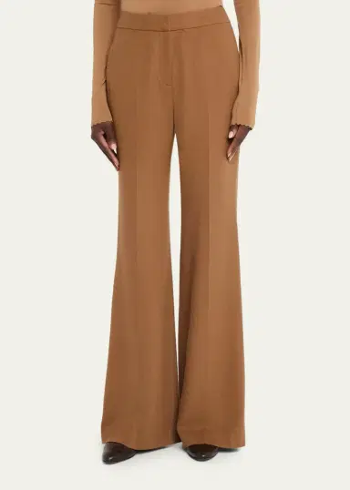 Lafayette 148 New York Lafayette Flare-Leg Camel Hair Pants | Thumbnail 4