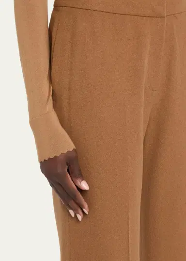 Lafayette 148 New York Lafayette Flare-Leg Camel Hair Pants | Thumbnail 5