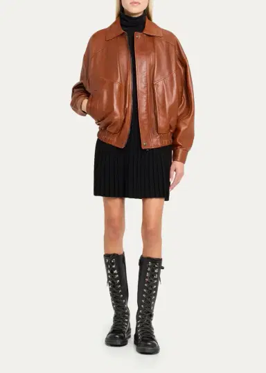 Miu Miu 40mm Leather Lace-Up Knee-High Combat Boots | Thumbnail 3 Miu Miu 40mm Leather Lace-Up Knee-High Combat Boots | Thumbnail 3