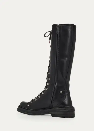Miu Miu 40mm Leather Lace-Up Knee-High Combat Boots | Thumbnail 4 Miu Miu 40mm Leather Lace-Up Knee-High Combat Boots | Thumbnail 4