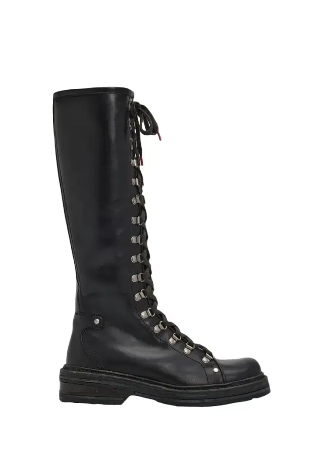 Miu Miu 40mm Leather Lace-Up Knee-High Combat Boots