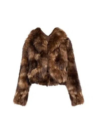 Cinq à Sept Patchwork Faux Fur Cropped Jacket | Thumbnail 1