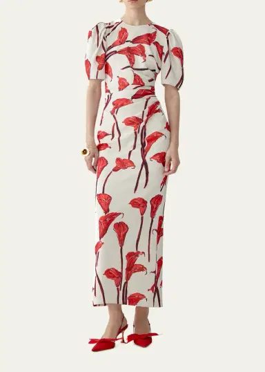 Carolina Herrera Calla Lily Ankle Length Dress | Thumbnail 2 Carolina Herrera Calla Lily Ankle Length Dress | Thumbnail 2
