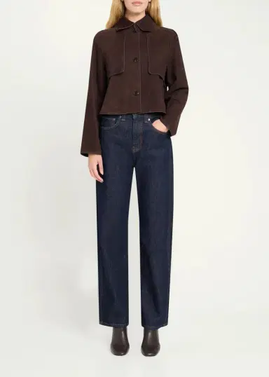Theory Suede Cropped Trench Coat | Thumbnail 2