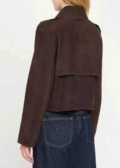 Theory Suede Cropped Trench Coat | Thumbnail 3