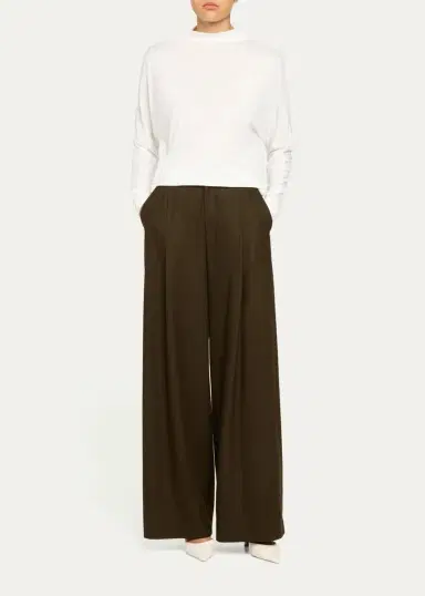 Vince Draped Funnel-Neck Dolman-Sleeve Top | Thumbnail 2