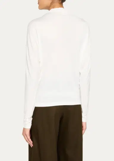 Vince Draped Funnel-Neck Dolman-Sleeve Top | Thumbnail 3
