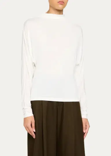 Vince Draped Funnel-Neck Dolman-Sleeve Top | Thumbnail 4