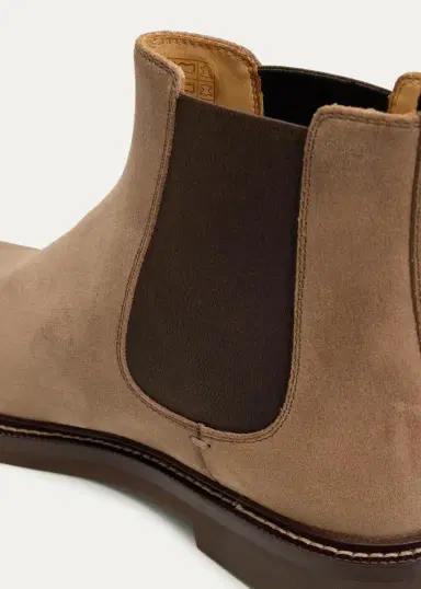 Brunello Cucinelli Men's Suede Rubber-Sole Chelsea Boots | Thumbnail 3