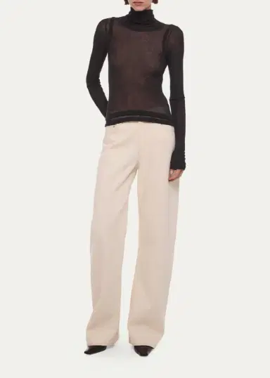 Helmut Lang Layered Sheer Turtleneck Top | Thumbnail 2