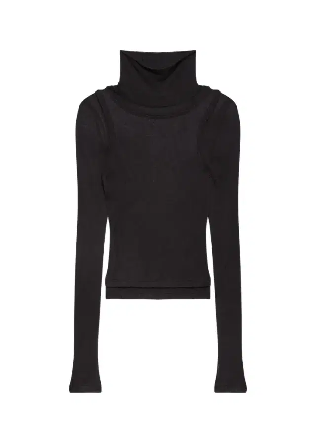 Helmut Lang Layered Sheer Turtleneck Top