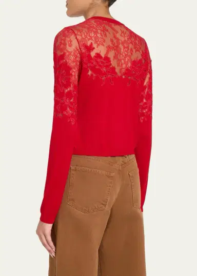 Ulla Johnson Talia Lace Wool Cardigan | Thumbnail 3
