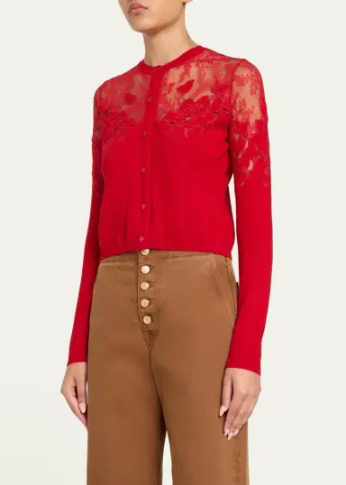 Ulla Johnson Talia Lace Wool Cardigan | Thumbnail 4