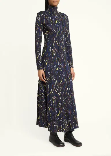 Proenza Schouler Mabel Abstract Jersey Midi Dress | Thumbnail 4 Proenza Schouler Mabel Abstract Jersey Midi Dress | Thumbnail 4