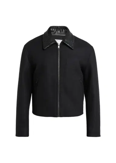 Bottega Veneta Men's Splittable Wool Leather-Collar Blouson | Thumbnail 1