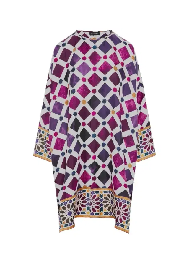 Eskandar Wide Bound Neck Shirt - Very Long With Slits