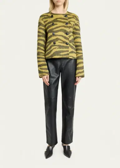 Proenza Schouler Courtney Zebra Wool-Cashmere Jacket | Thumbnail 2 Proenza Schouler Courtney Zebra Wool-Cashmere Jacket | Thumbnail 2