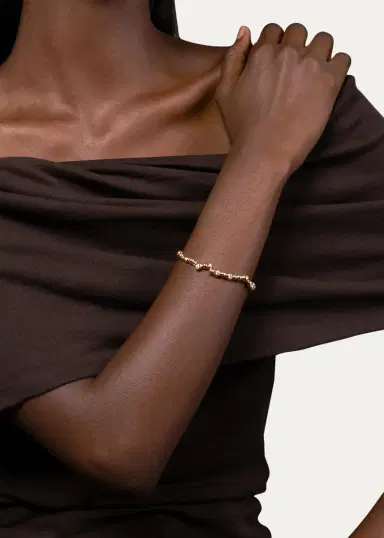 Reza Petillant Perle 18K Rose Gold Diamond Bangle | Thumbnail 2