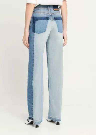 Stella McCartney Mid-Rise Patchwork Straight-Leg Jeans | Thumbnail 3 Stella McCartney Mid-Rise Patchwork Straight-Leg Jeans | Thumbnail 3