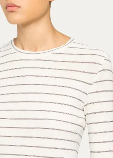 Vince Striped Long-Sleeve Cotton T-Shirt | Thumbnail 5