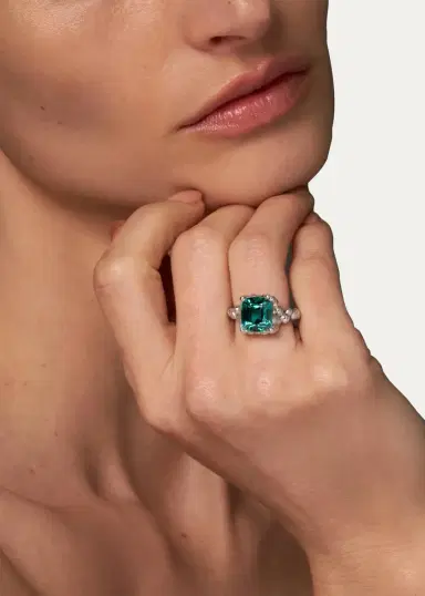 Reza Petillant Perle 18K White Gold Tourmaline Ring | Thumbnail 2