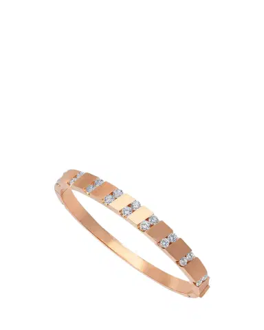 Reza Nexus 18K Rose Gold Alternating Diamond Bangle | Thumbnail 2