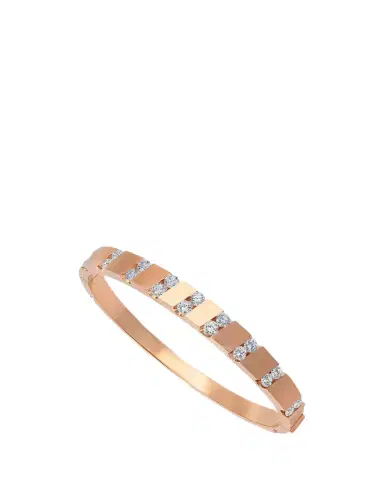 Reza Nexus 18K Rose Gold Alternating Diamond Bangle | Thumbnail 1