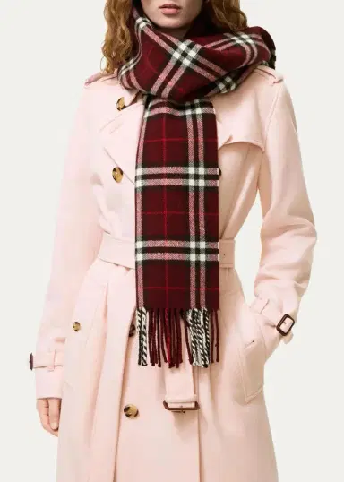 Burberry Sparkle Check Cashmere Scarf | Thumbnail 2