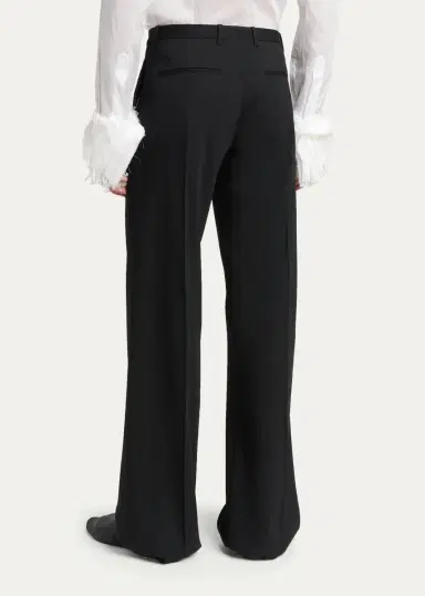 Jil Sander Men's Wool Blend Wide-Leg Trousers | Thumbnail 3