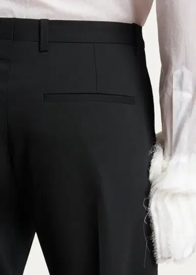 Jil Sander Men's Wool Blend Wide-Leg Trousers | Thumbnail 5