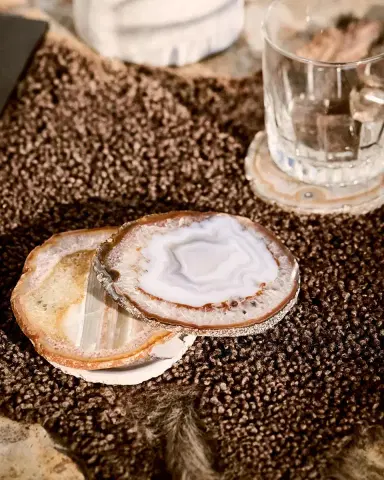 Anna New York Natural Agate Coasters, Set of 4 | Thumbnail 3