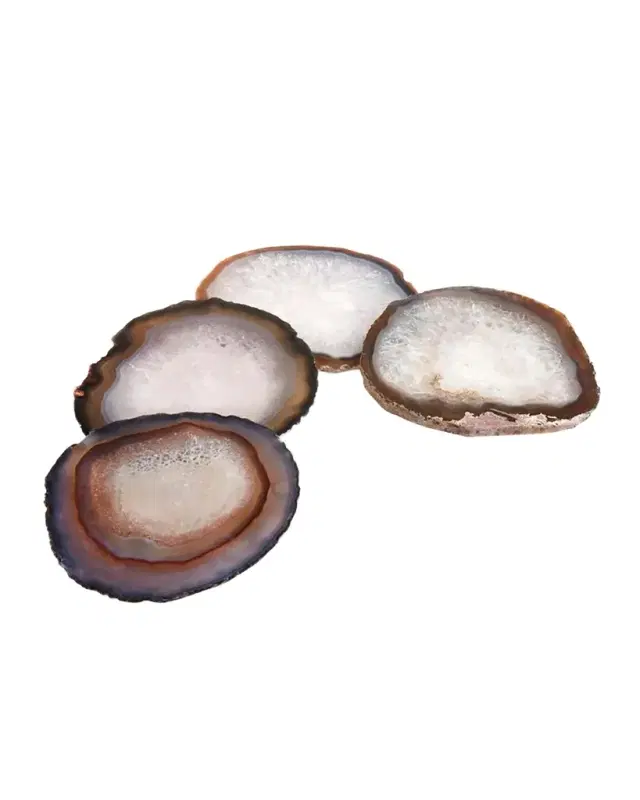 Anna New York Natural Agate Coasters, Set of 4