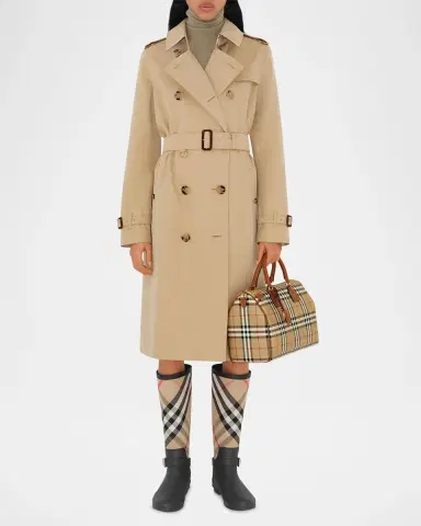 Burberry Check Large Bowling Top-Handle Bag | Thumbnail 2