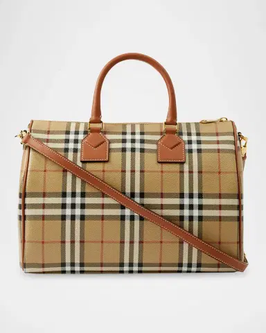Burberry Check Large Bowling Top-Handle Bag | Thumbnail 5