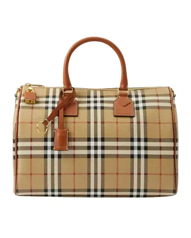 Burberry Check Large Bowling Top-Handle Bag | Thumbnail 1