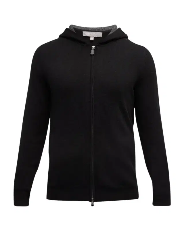 Neiman Marcus Men's Cashmere Full-Zip Hoodie