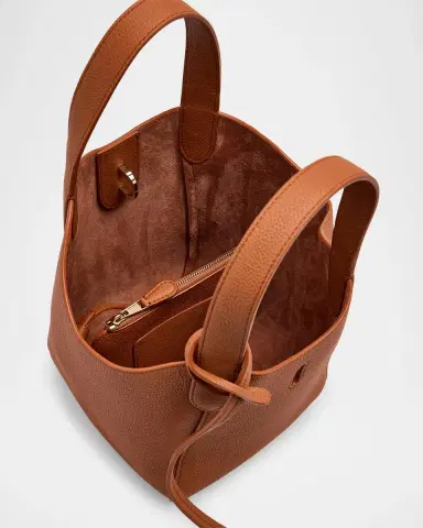 Giorgio Armani Gem Small Pebble Leather Tote Bag | Thumbnail 3