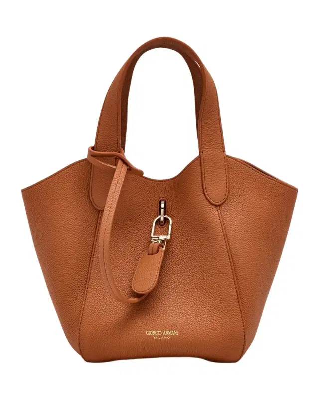 Giorgio Armani Gem Small Pebble Leather Tote Bag