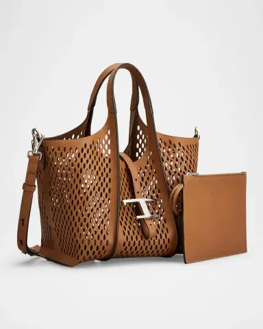 Tod's Mini Laser-Cut Leather Shopping Tote Bag | Thumbnail 2 Tod's Mini Laser-Cut Leather Shopping Tote Bag | Thumbnail 2
