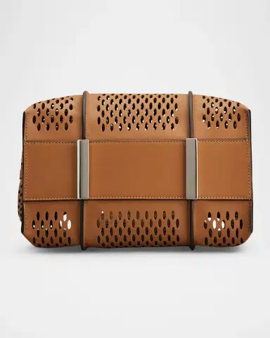 Tod's Mini Laser-Cut Leather Shopping Tote Bag | Thumbnail 5 Tod's Mini Laser-Cut Leather Shopping Tote Bag | Thumbnail 5