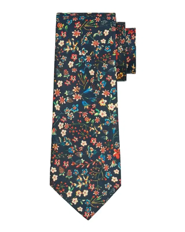 Paul Smith Men's Allover Floral Organic Cotton Tie