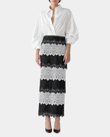 Carolina Herrera Clara Puff-Sleeve Cotton Poplin Button-Down Shirt | Thumbnail 2