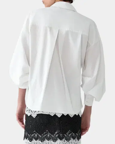 Carolina Herrera Clara Puff-Sleeve Cotton Poplin Button-Down Shirt | Thumbnail 4